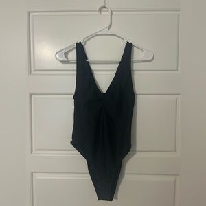 Forever 21 Black Cutout One Piece Swimsuit Size Small